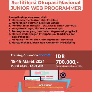 Sertifikasi Okupasi Nasional JUNIOR WEB PROGRAMMER